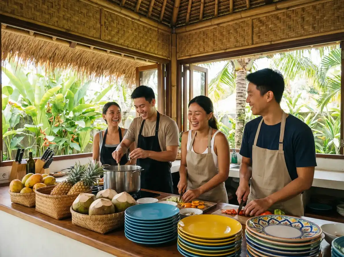 爱情岛论坛 嘉宾们在岛上厨房一起准备早餐